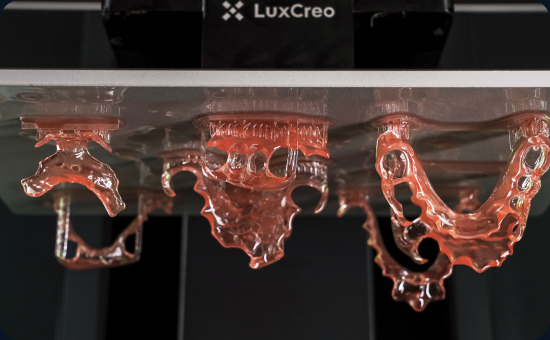 Flexible partials printing on the LuxCreo iLux Pro Dental